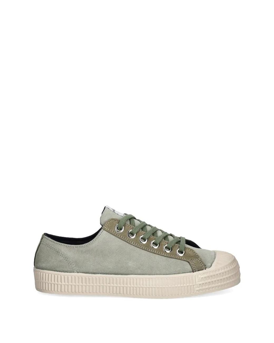 Novesta Green Suede Panelled Sneakers