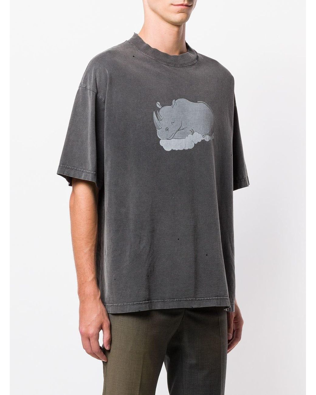 Balenciaga Cotton Exclusive To Farfetch - Rhino T-shirt in Black for Men |  Lyst