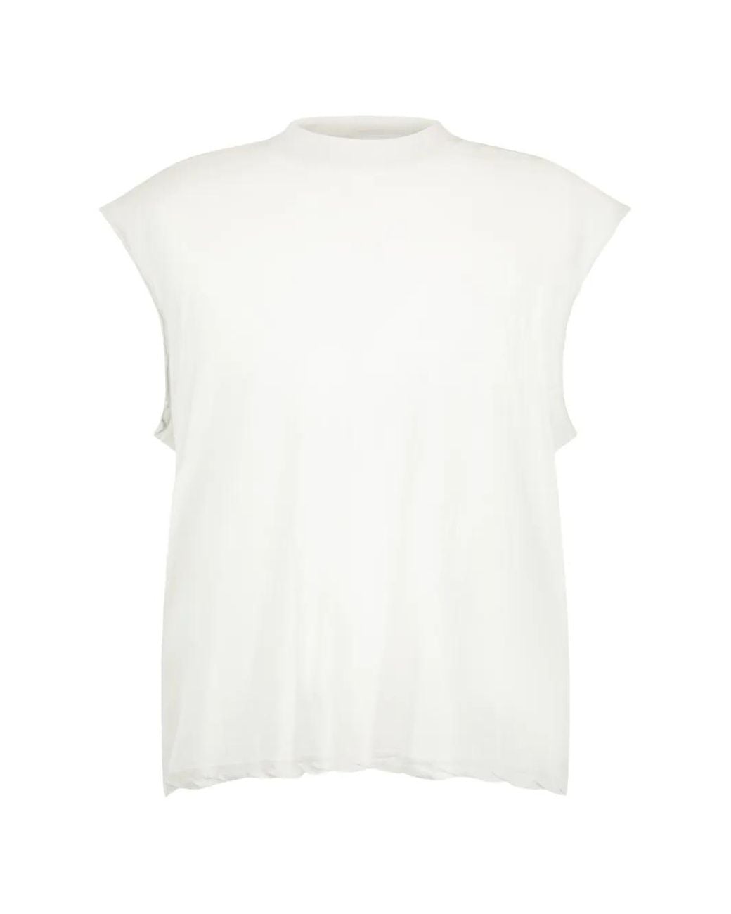 Rick Owens White Tarp Sleeveless Top for men