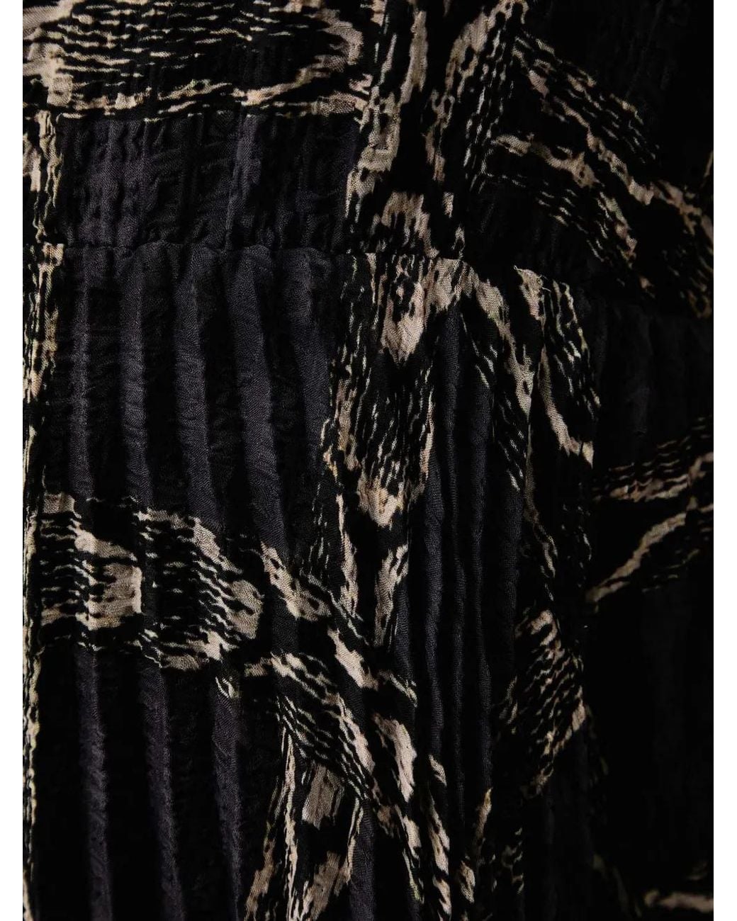 AllSaints Black Pleated Asymmetric Dress