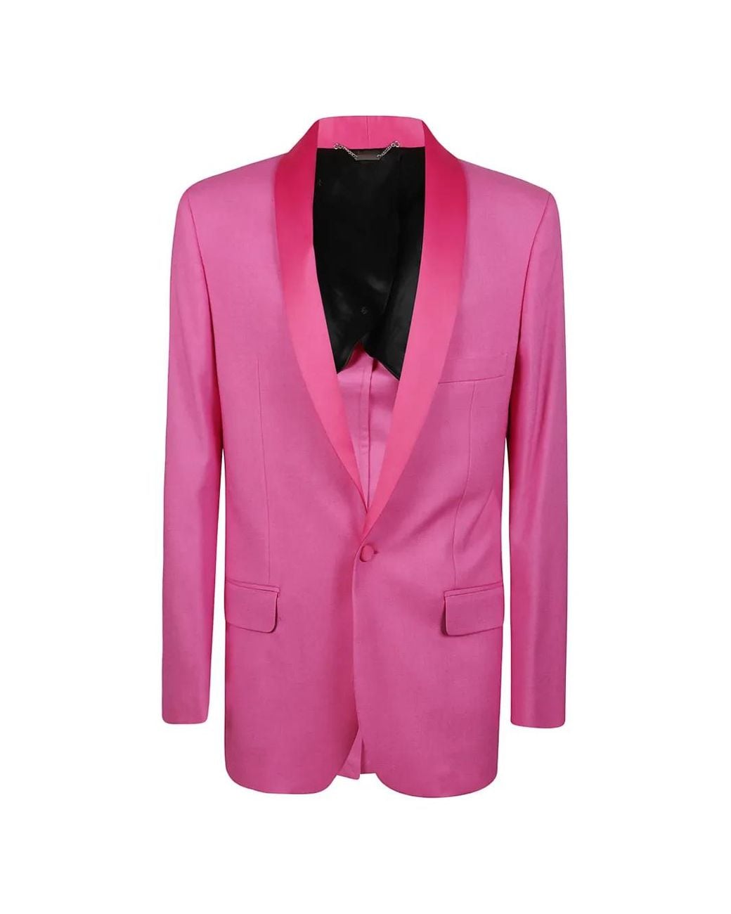 John Richmond Pink Shawl-Lapel Single-Breasted Blazer for men