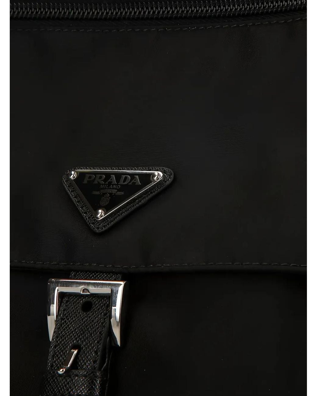 Prada Black Sac À Bandoulière À Boucle
