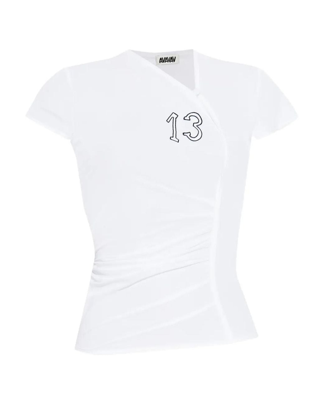 AVAVAV White Number-Embroidered T-Shirt