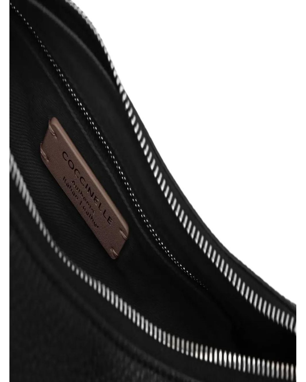 Coccinelle Black Sac Porté Épaule En Cuir Grainé