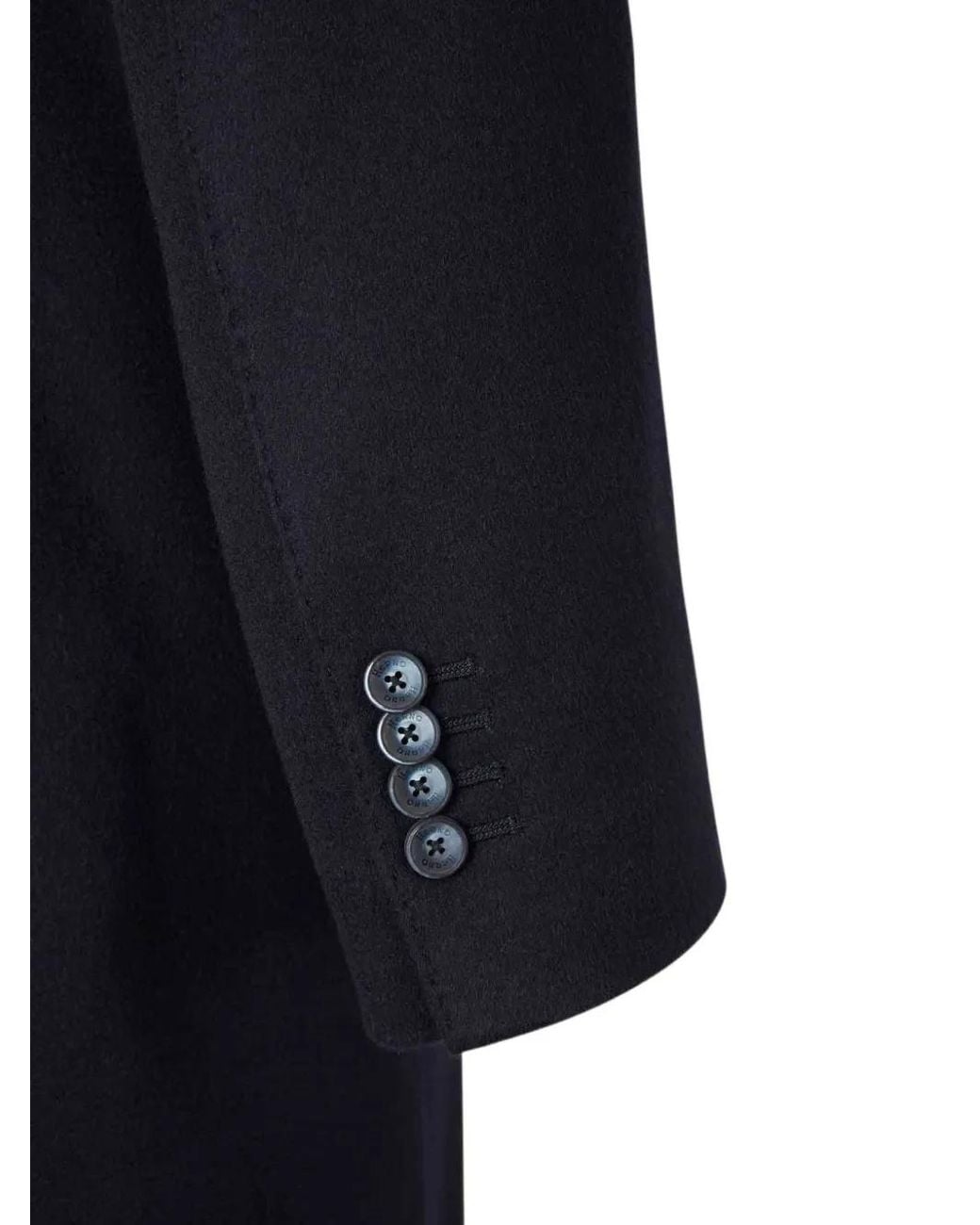 Herno Blue Detachable-Lining Buttoned Coat for men
