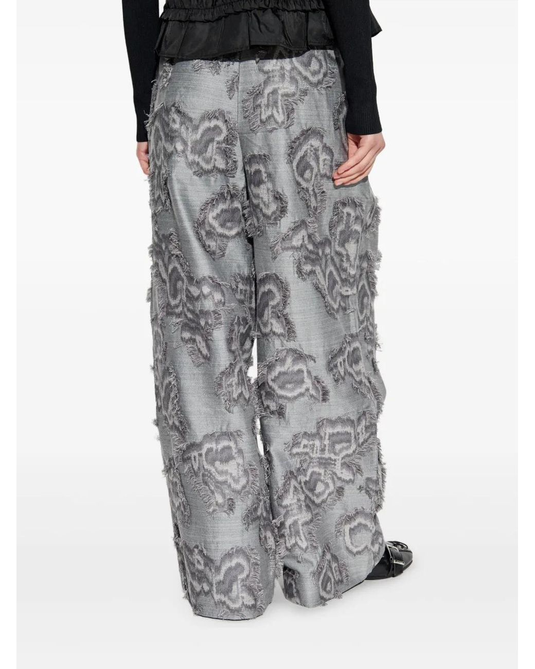 Ganni Gray Trousers With 'Vintage' Effect