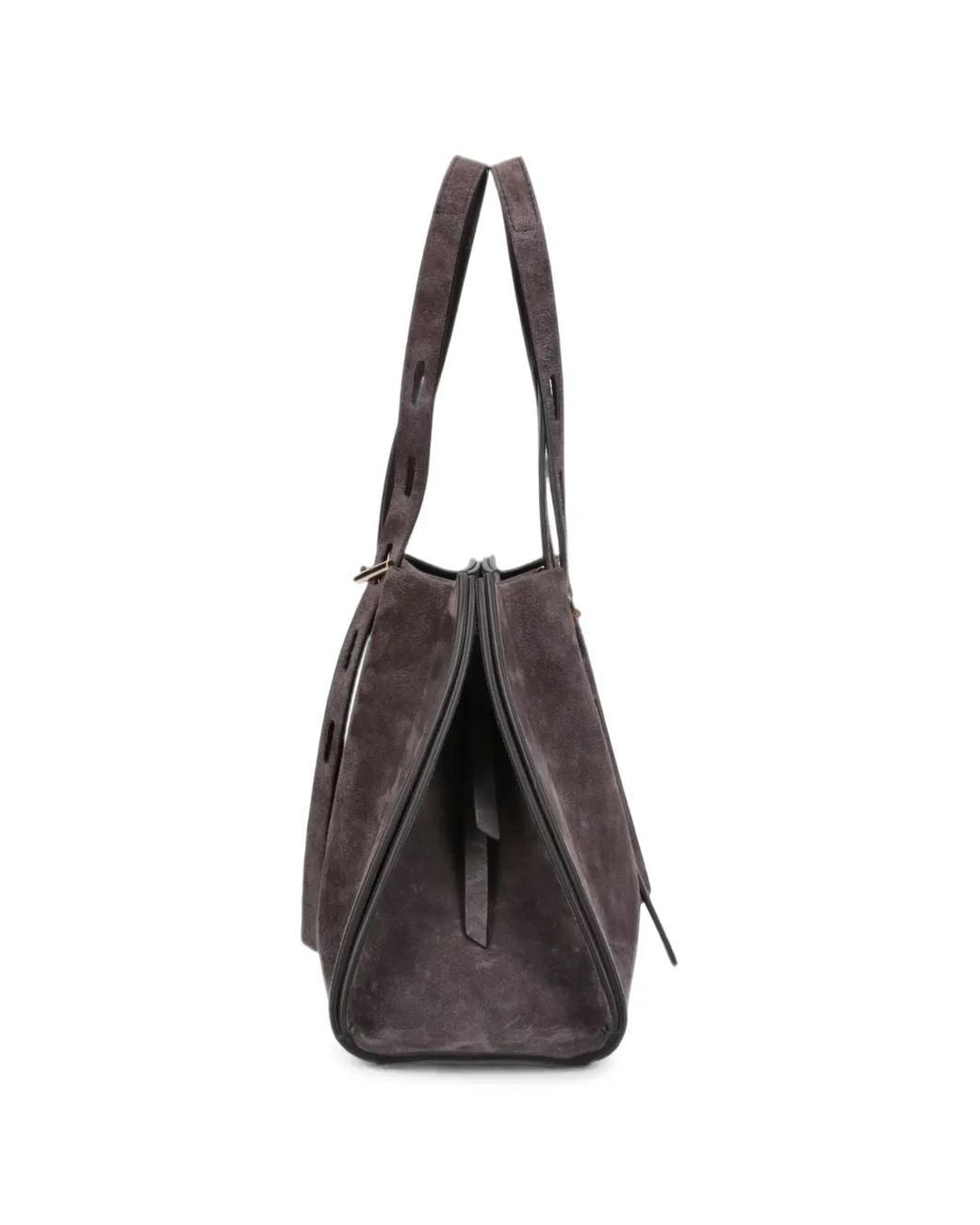 MINOBOSSI Brown Paulina Suede Tote Bag