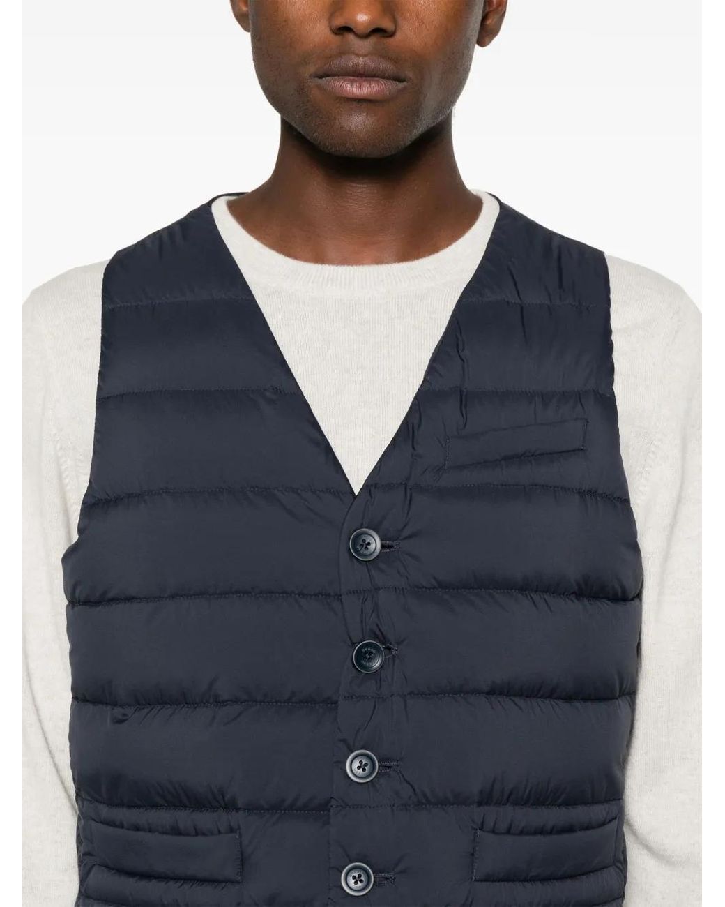 Herno Blue Il Panciotto Down Vest for men
