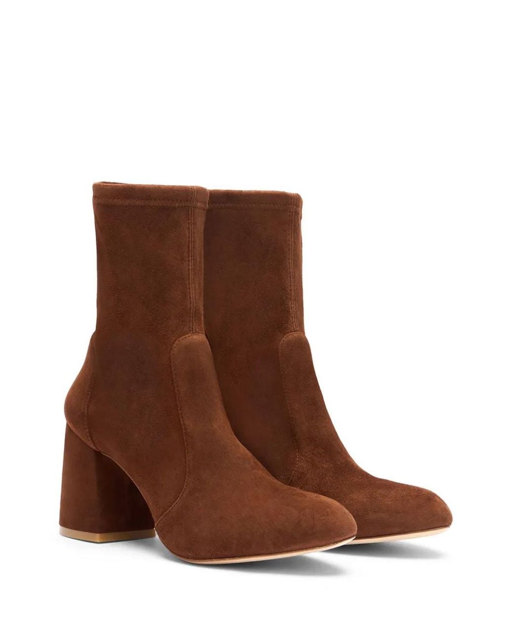 Stuart Weitzman Brown Ankle-Length Suede Boots