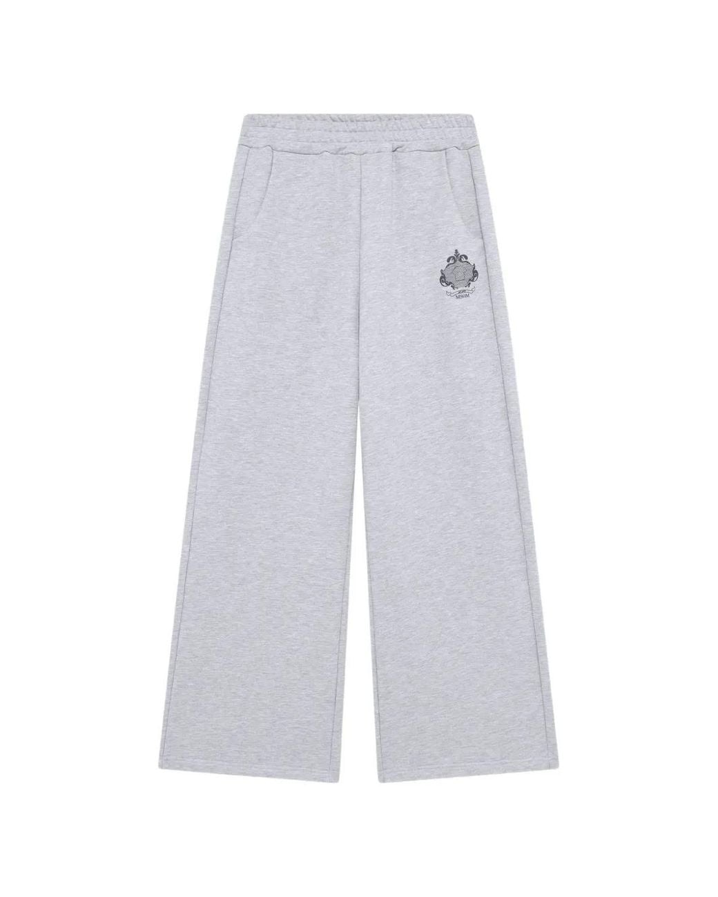 MSGM White Logo-Print Track Pants