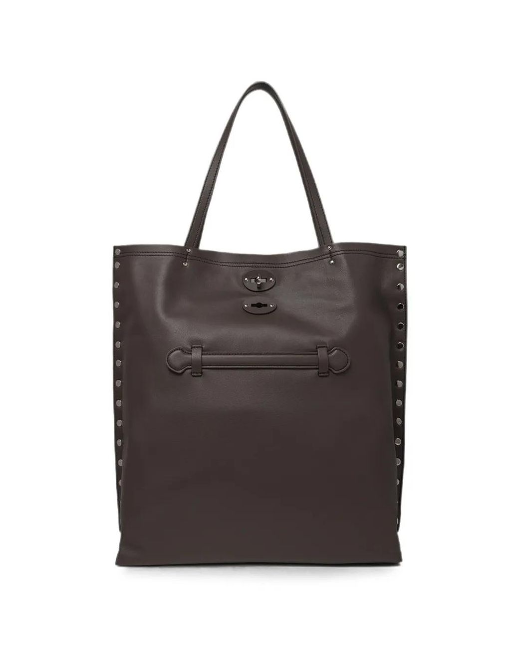 Zanellato Black M A' Spasso Stud-Embellished Tote Bag