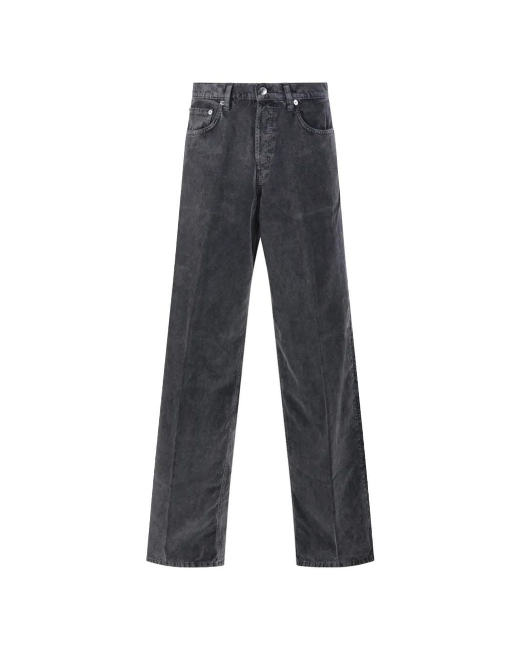 Haikure Blue Sibilla Faded-Effect Wide-Leg Jeans