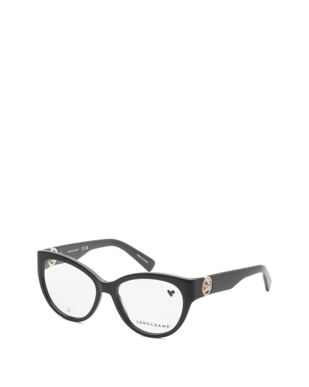 Longchamp Black Cat-Eye Frame Glasses