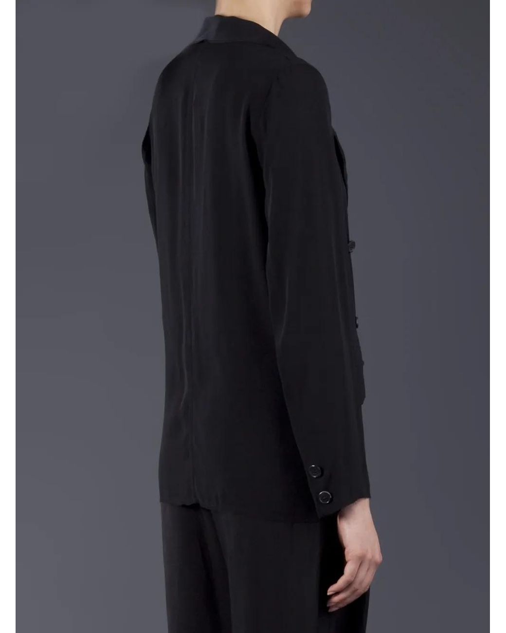 Lanvin Double Breasted Blazer in het Black