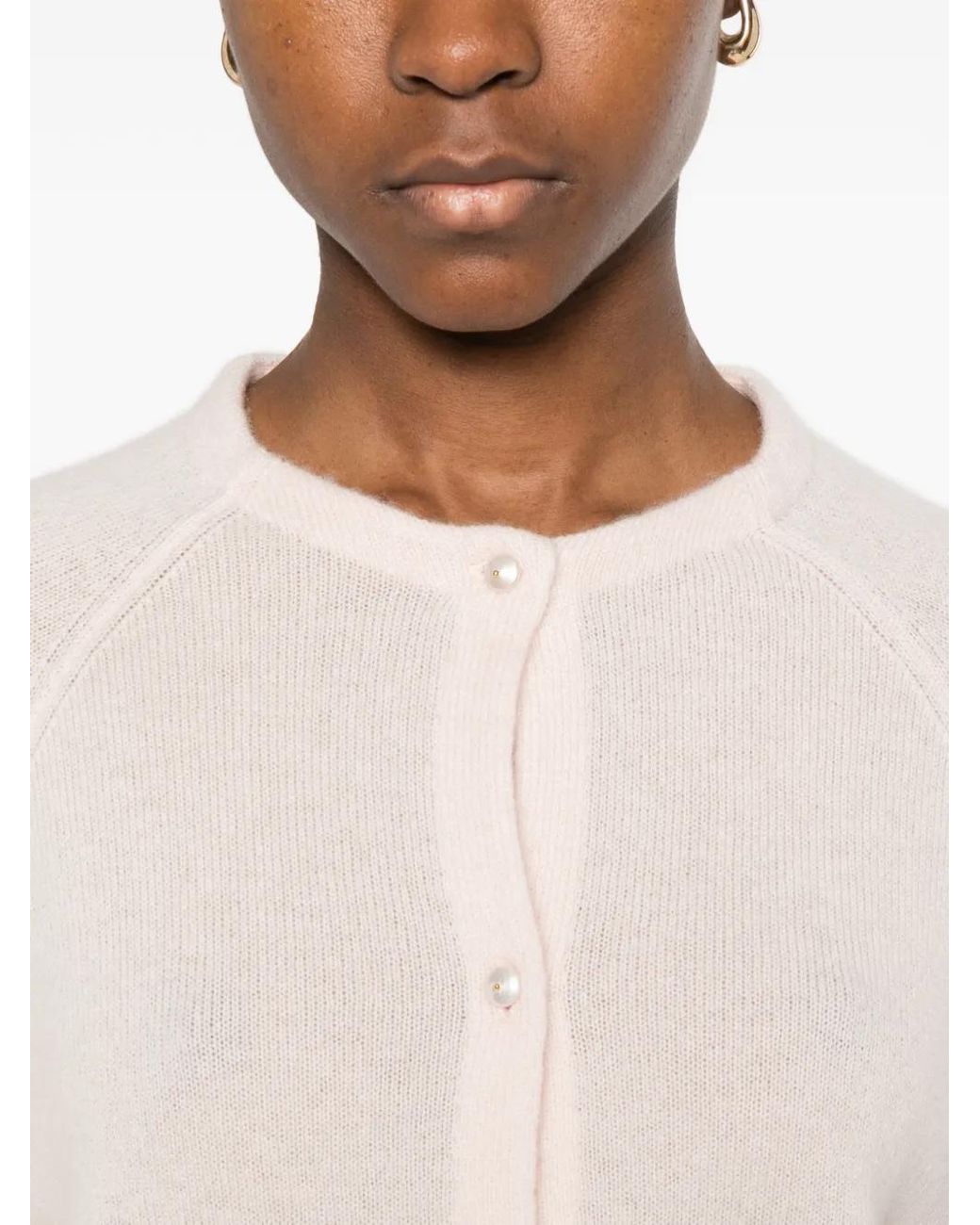 Forte_forte White Buttoned Cardigan