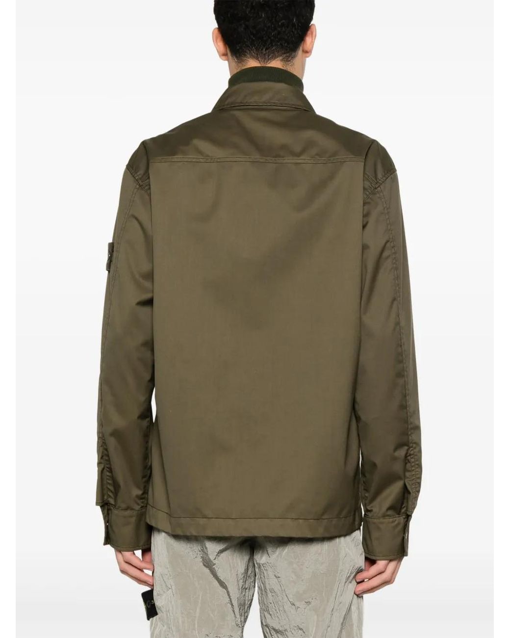 Stone Island Green Compass-Badge Jacket for men