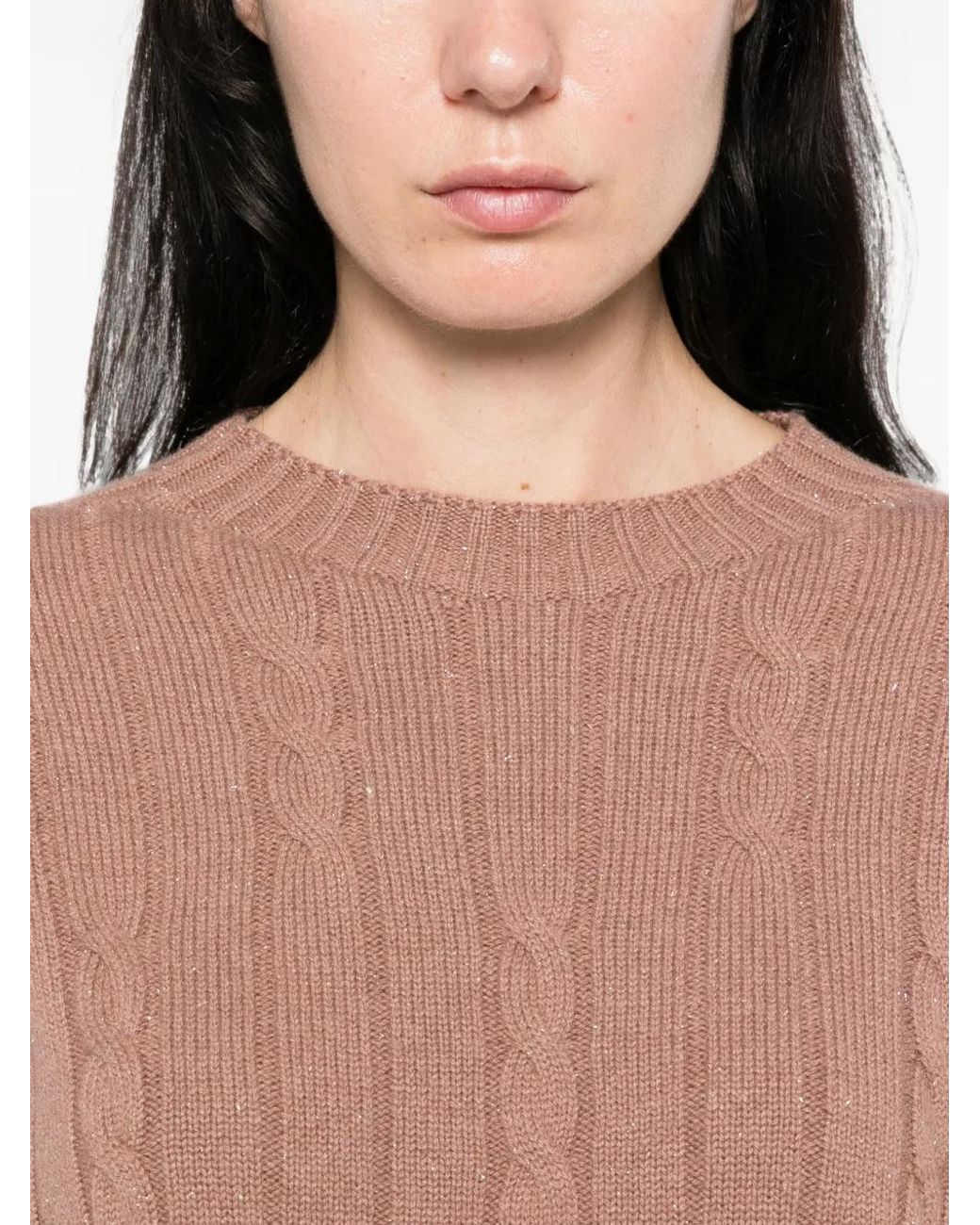Peserico Pink Sweat En Maille À Sequins