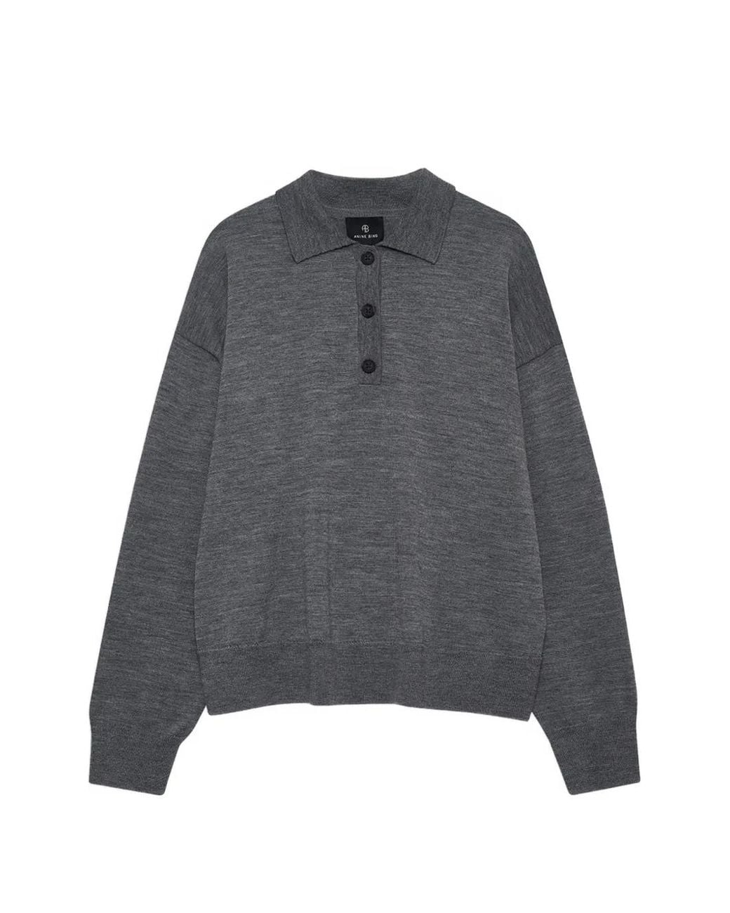 Jersey Lee Tipo Polo Anine Bing de color Gray