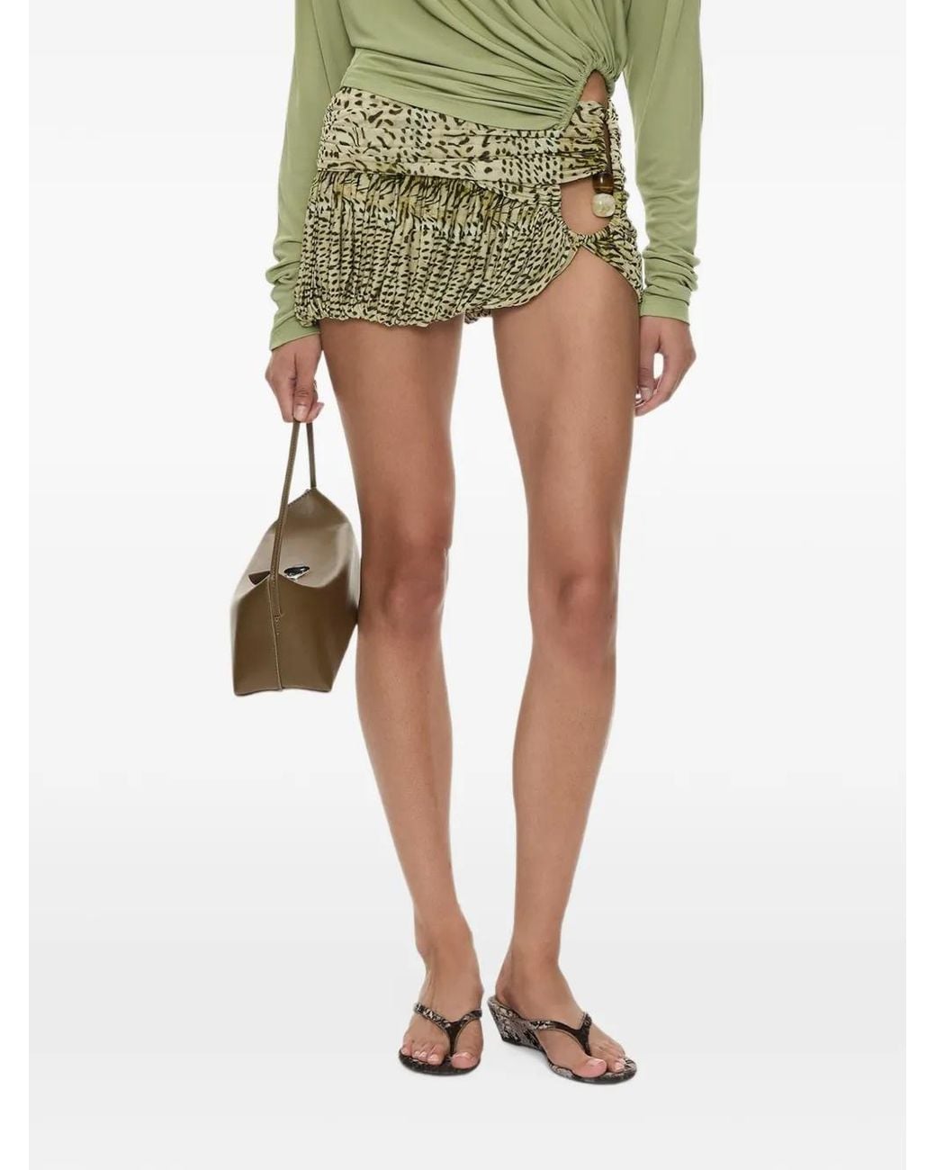 Christopher Esber Green Beach Glass Bubble Mini Skirt