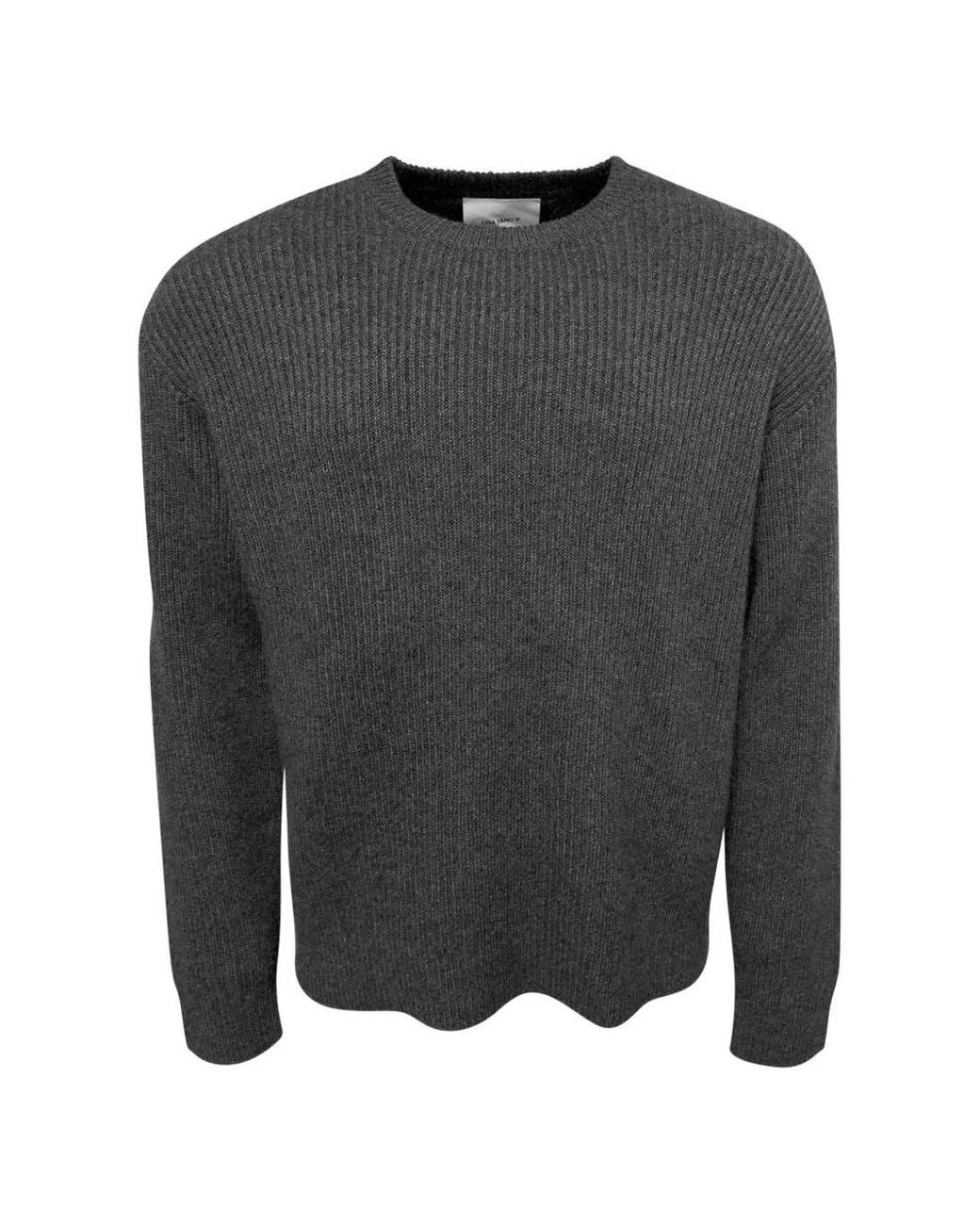 Lisa Yang Gray Ribbed-Knit Cashmere Sweater for men