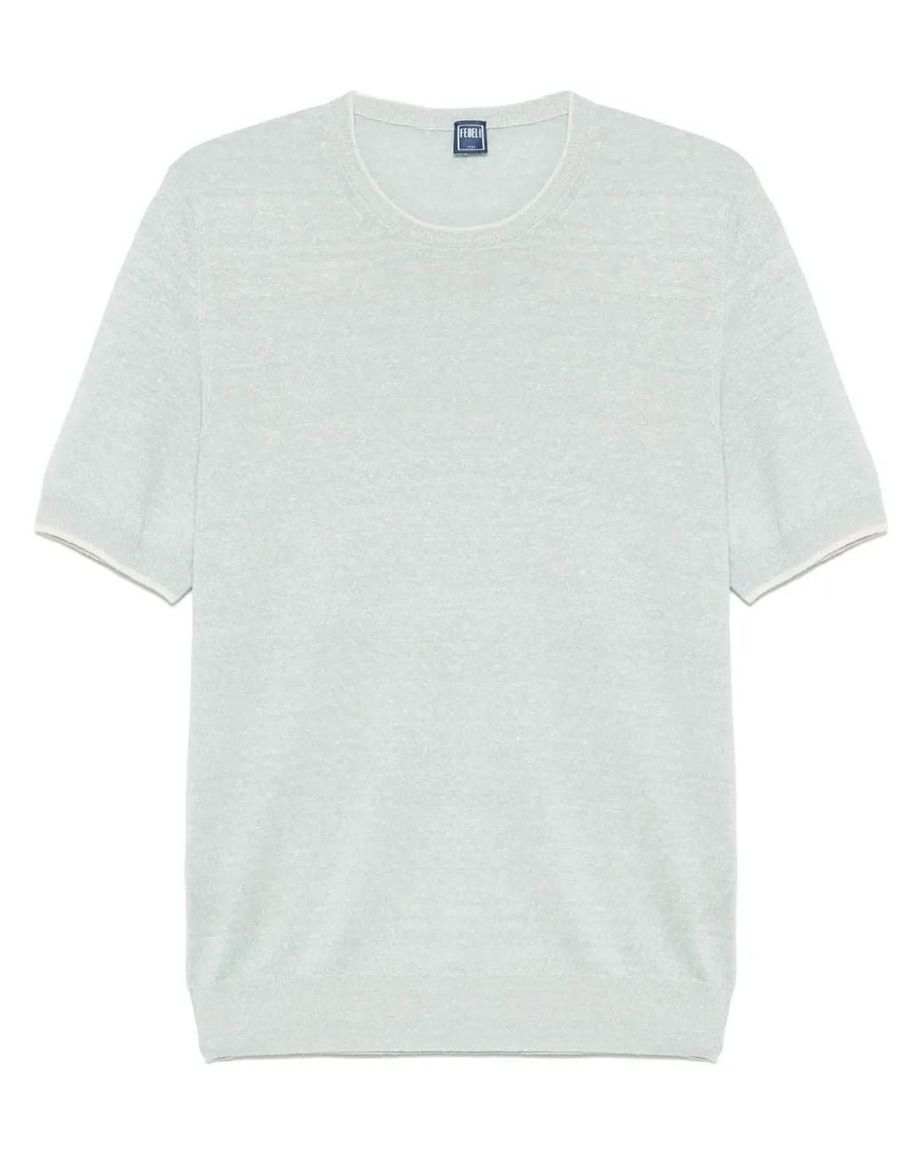 Fedeli White Knitted T-Shirt for men