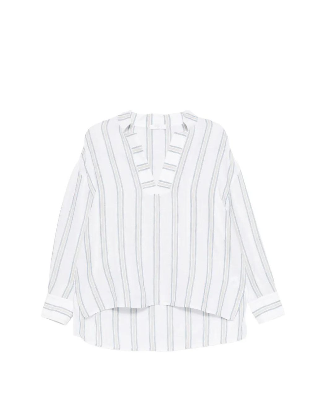 Fedeli Martin Gestreepte Blouse in het White