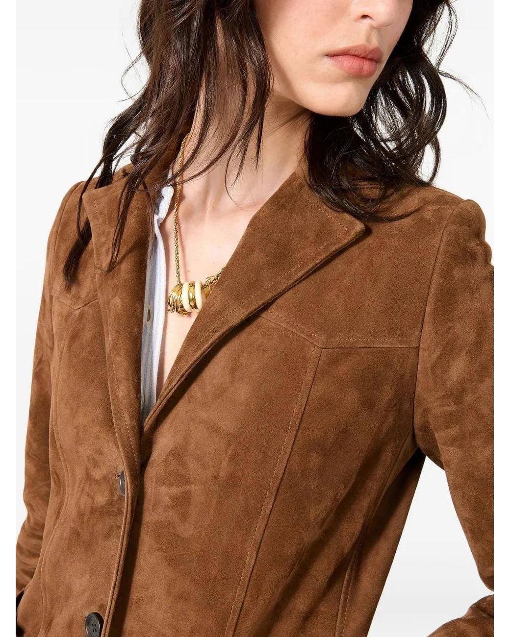 Barbara Bui Suede Jacket in het White