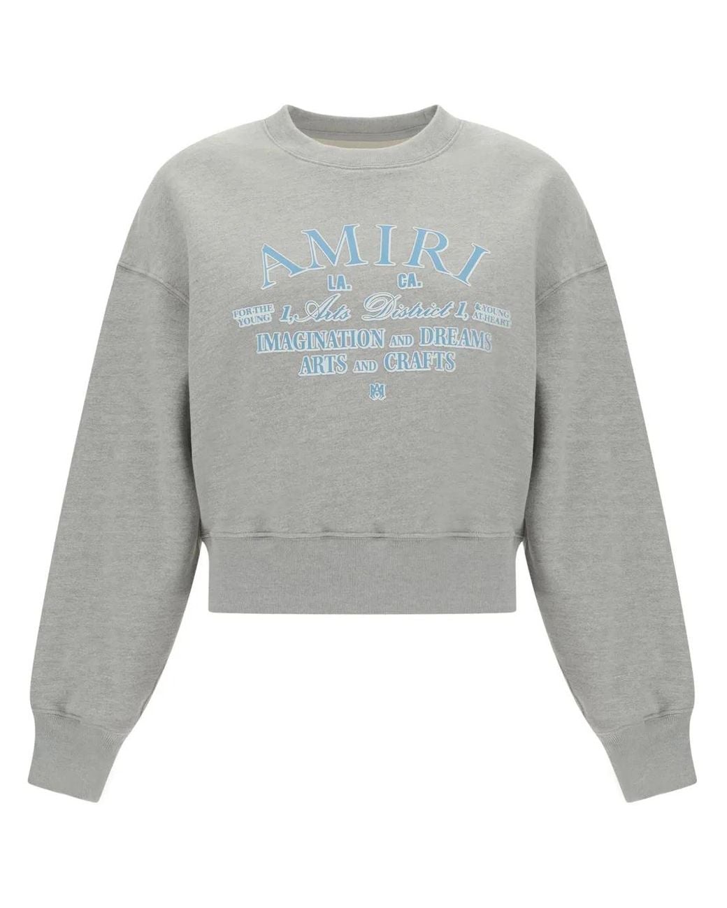 Amiri Gray Cropped Sweatshirt