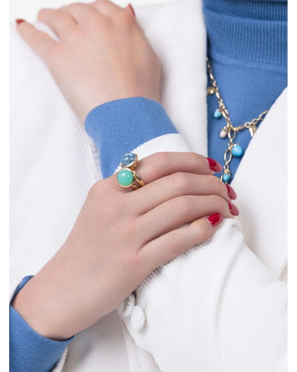 Tamara Comolli Bouton Ring Met Gelakte Afwerking in het Metallic