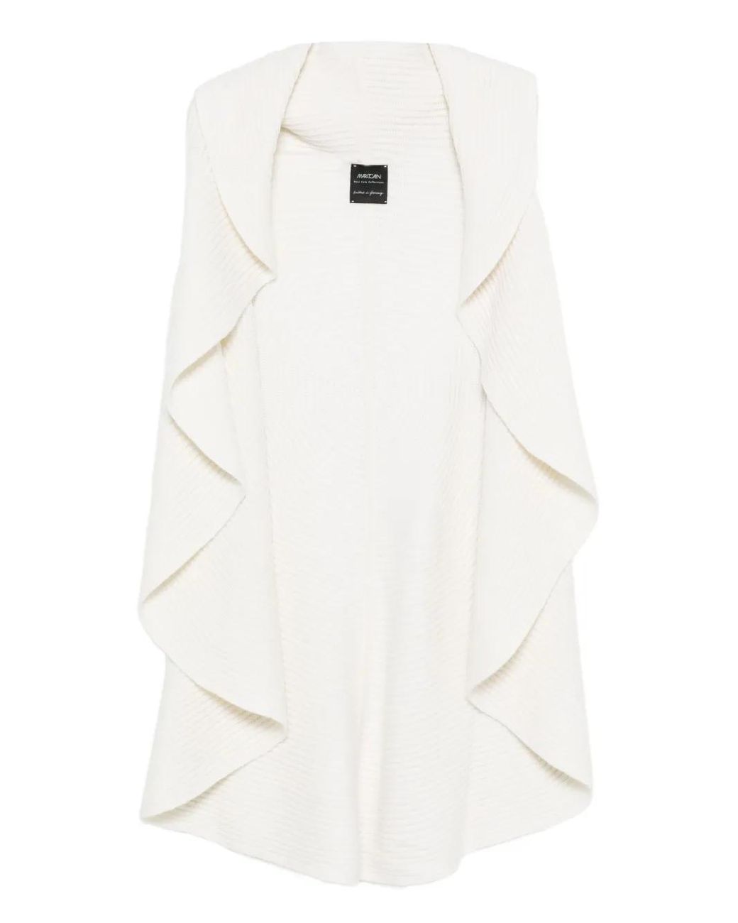 Marc Cain White Ruffled Cardigan