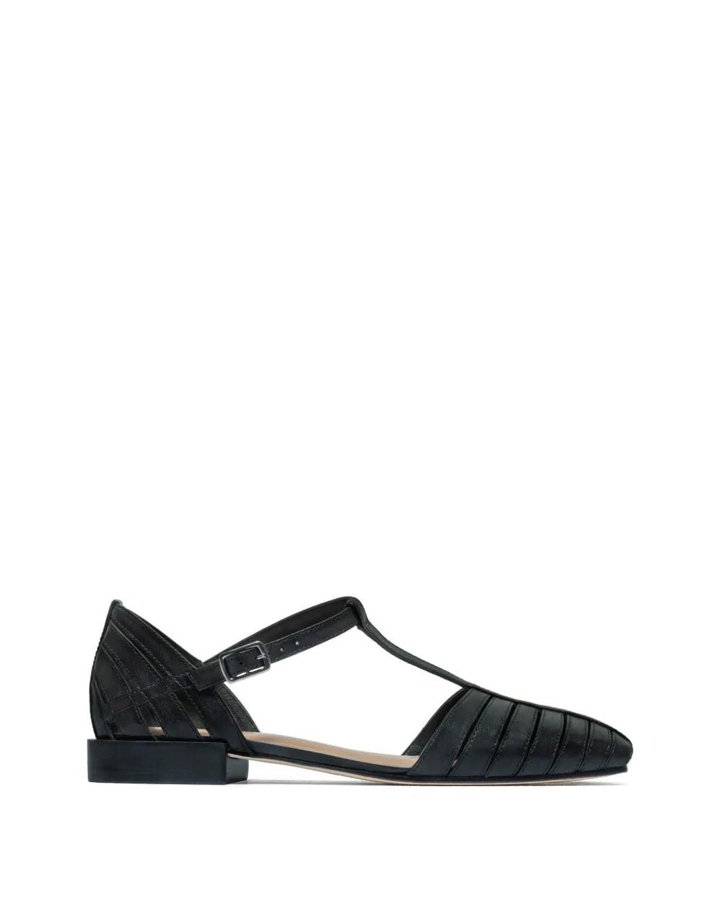 Bernardo Black T-Strap Ballet Flats