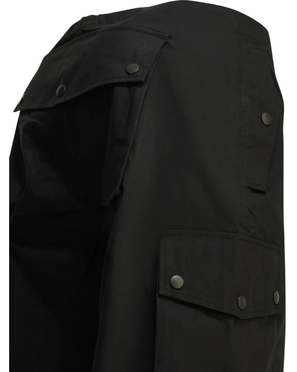 Needles Black Pantalon Cargo À Empiècements for men