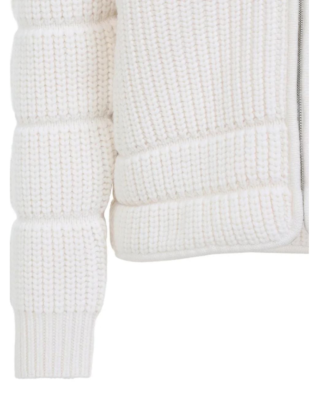 Casablanca White Ribbed Padded Jacket for men