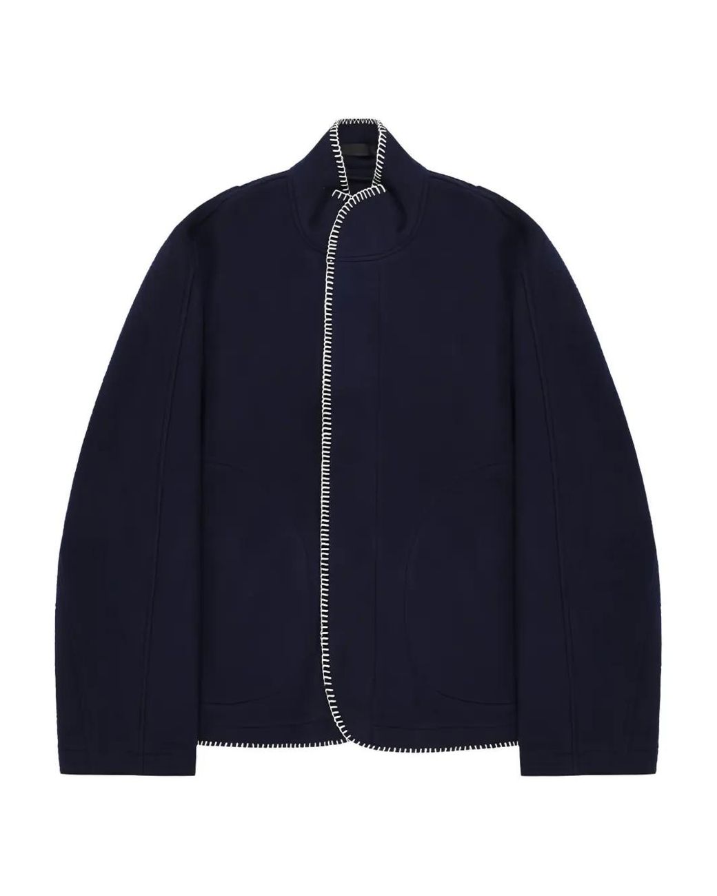 3MAN Blue High-Neck Jacket for men