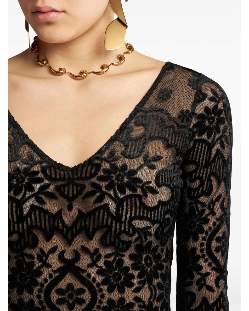 Etro Fluwelen Jurk in het Black