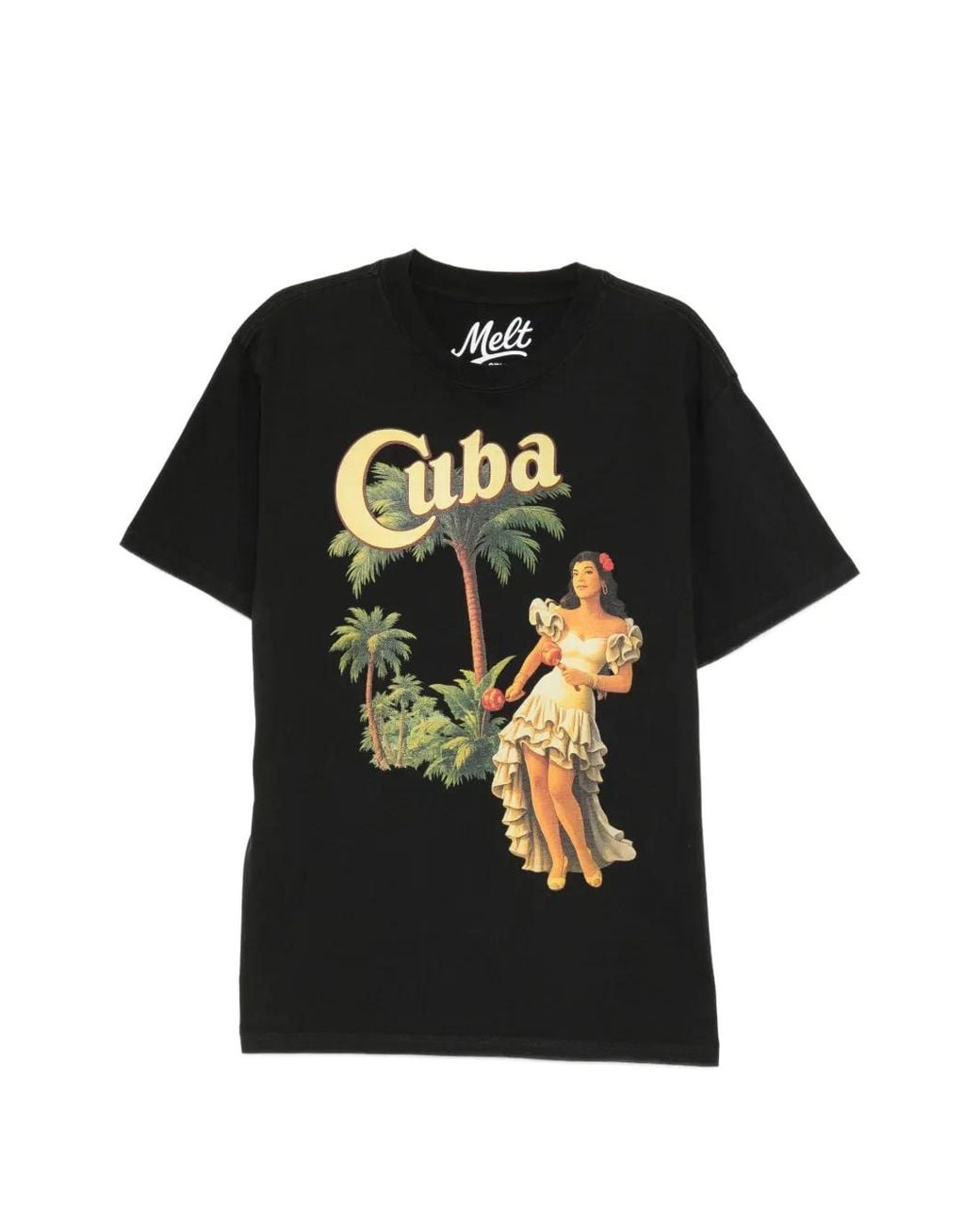 Melt Black T-Shirt À Manches Courtes for men