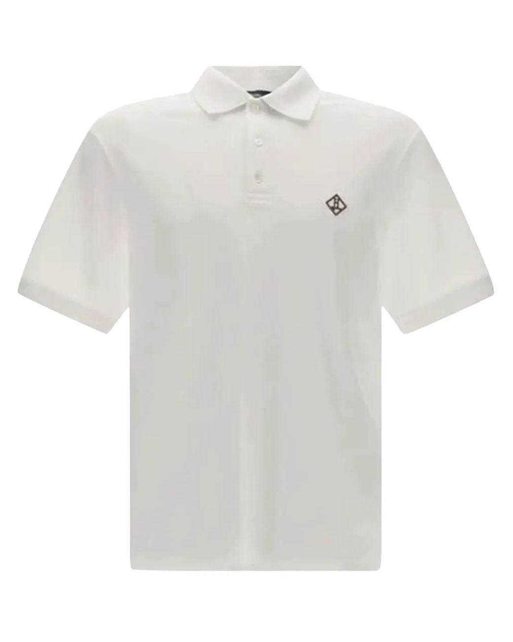 Herno White Logo Cotton Polo Shirt for men