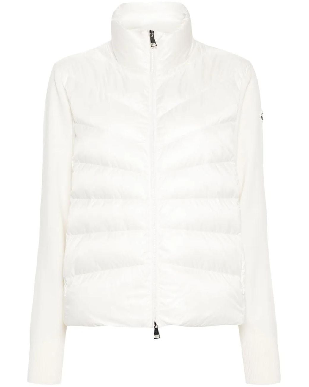 Moncler White Padded Virgin Wool Cardigan