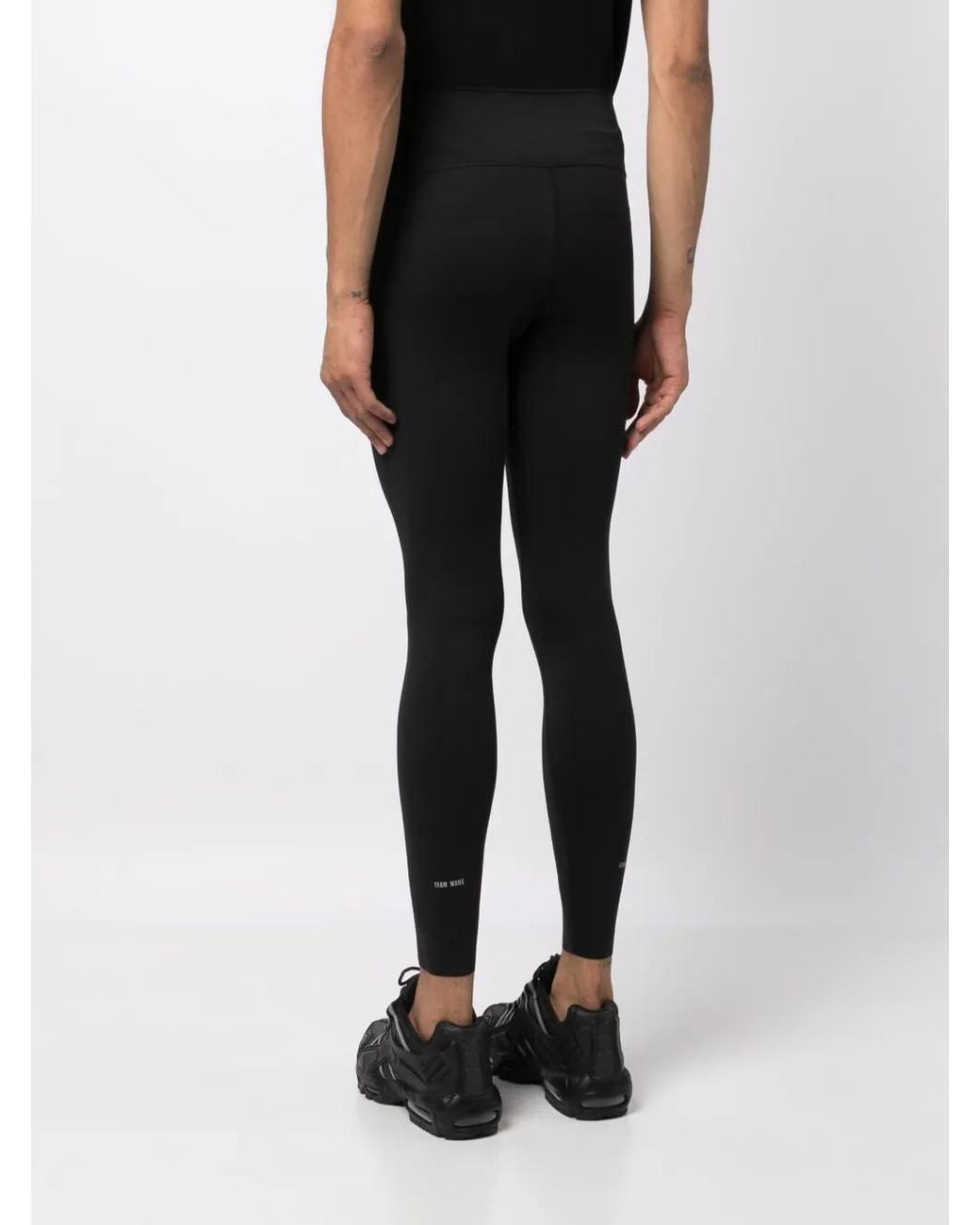TEAM WANG design Black Logo-Print Leggings for men
