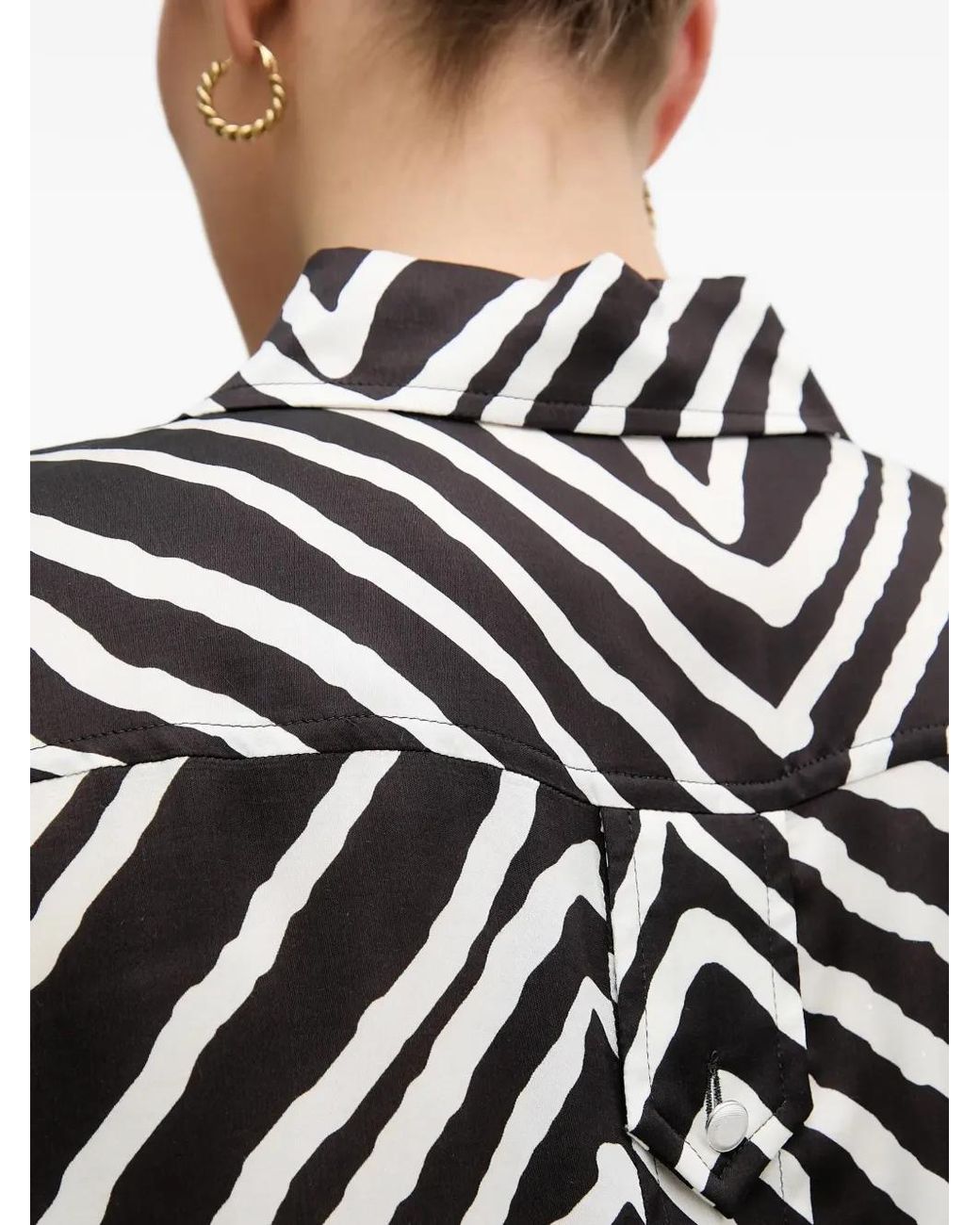 MARC AUREL Black Zebra-Print Shirt