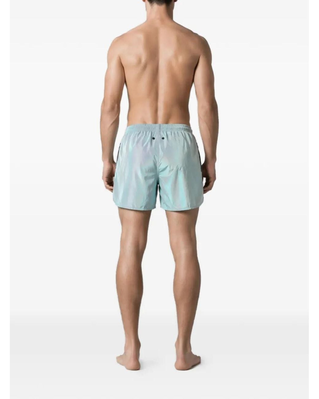 True Tribe Blue Iridescent Drawstring Swim Shorts for men