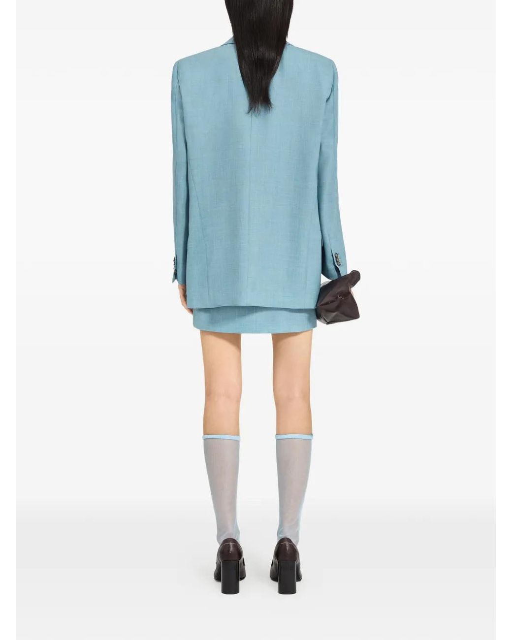 MM6 by Maison Margiela Blue Wool Tailored Jacket