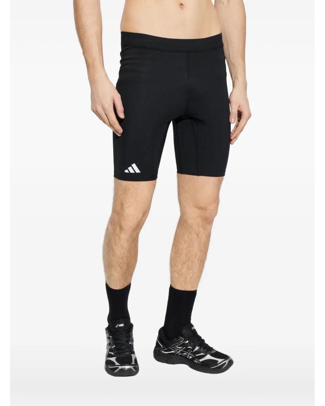 Adidas Black Adizero Essentials Running Short Tights for men