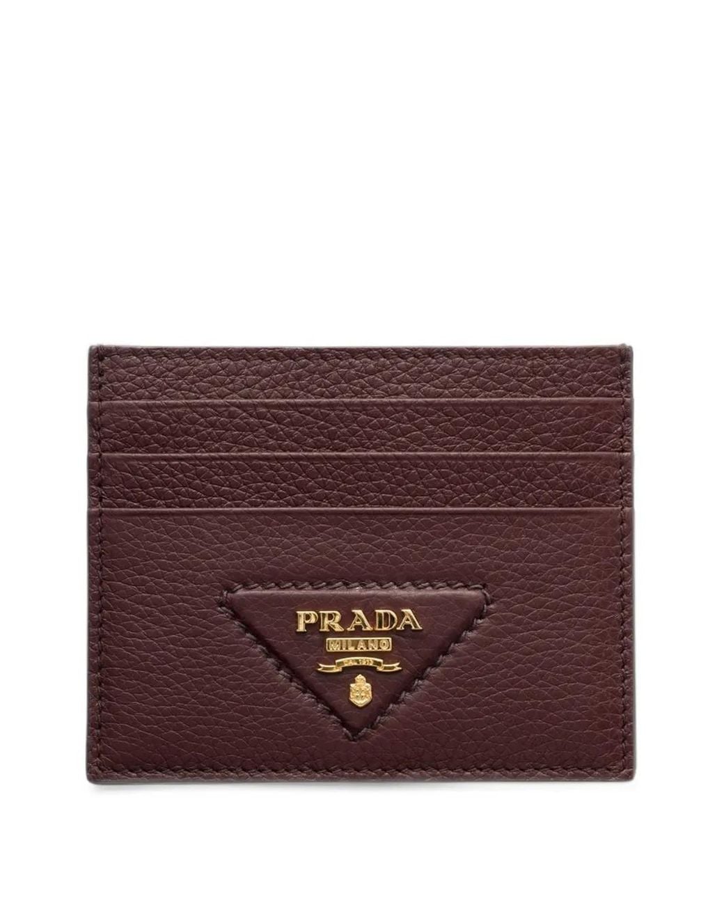 Prada Purple Leather Card Holder