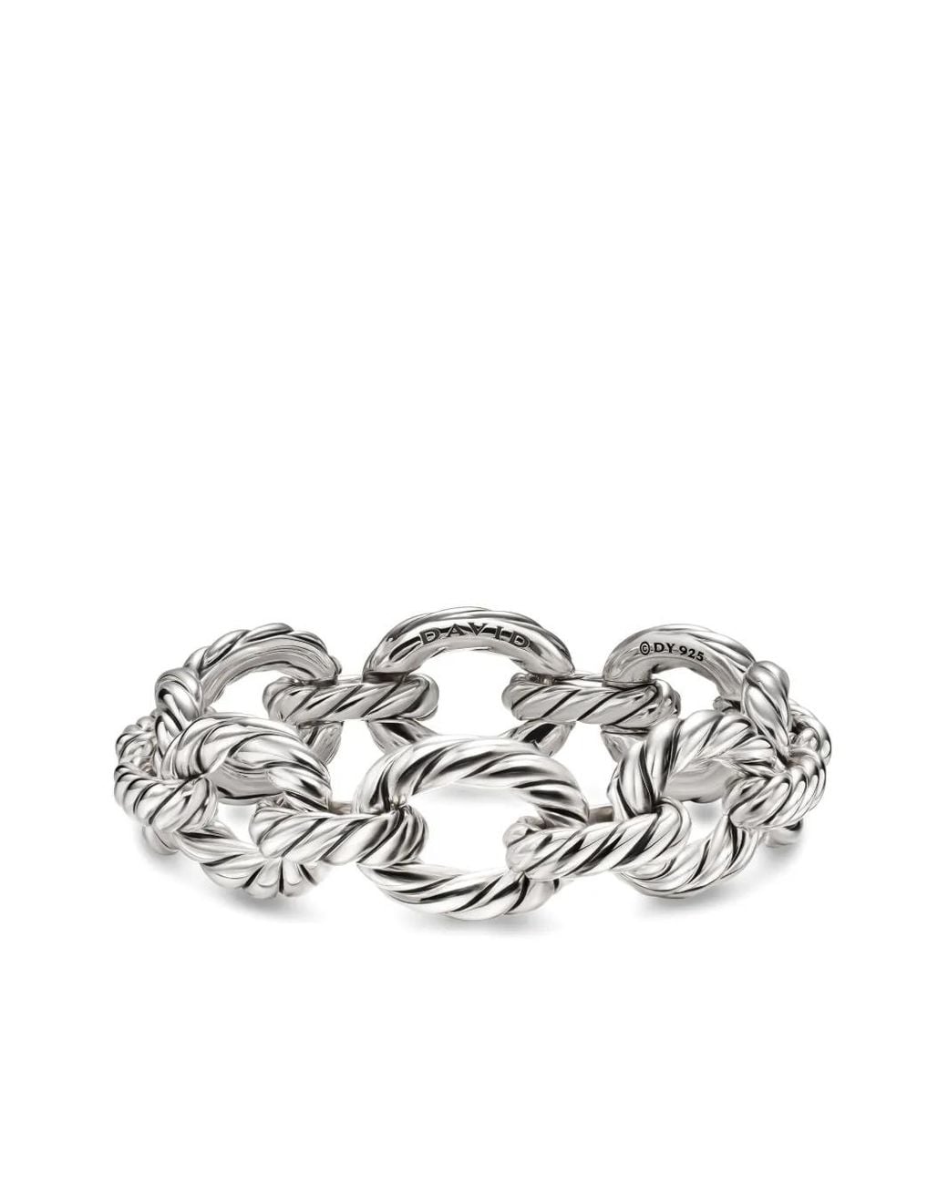 David Yurman Metallic Sterling Oval-Link Bracelet