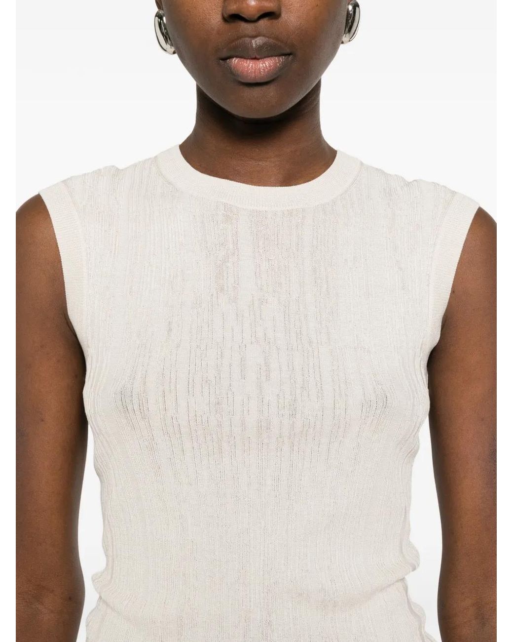 Joseph White Calife Ribbed Sleeveless Top