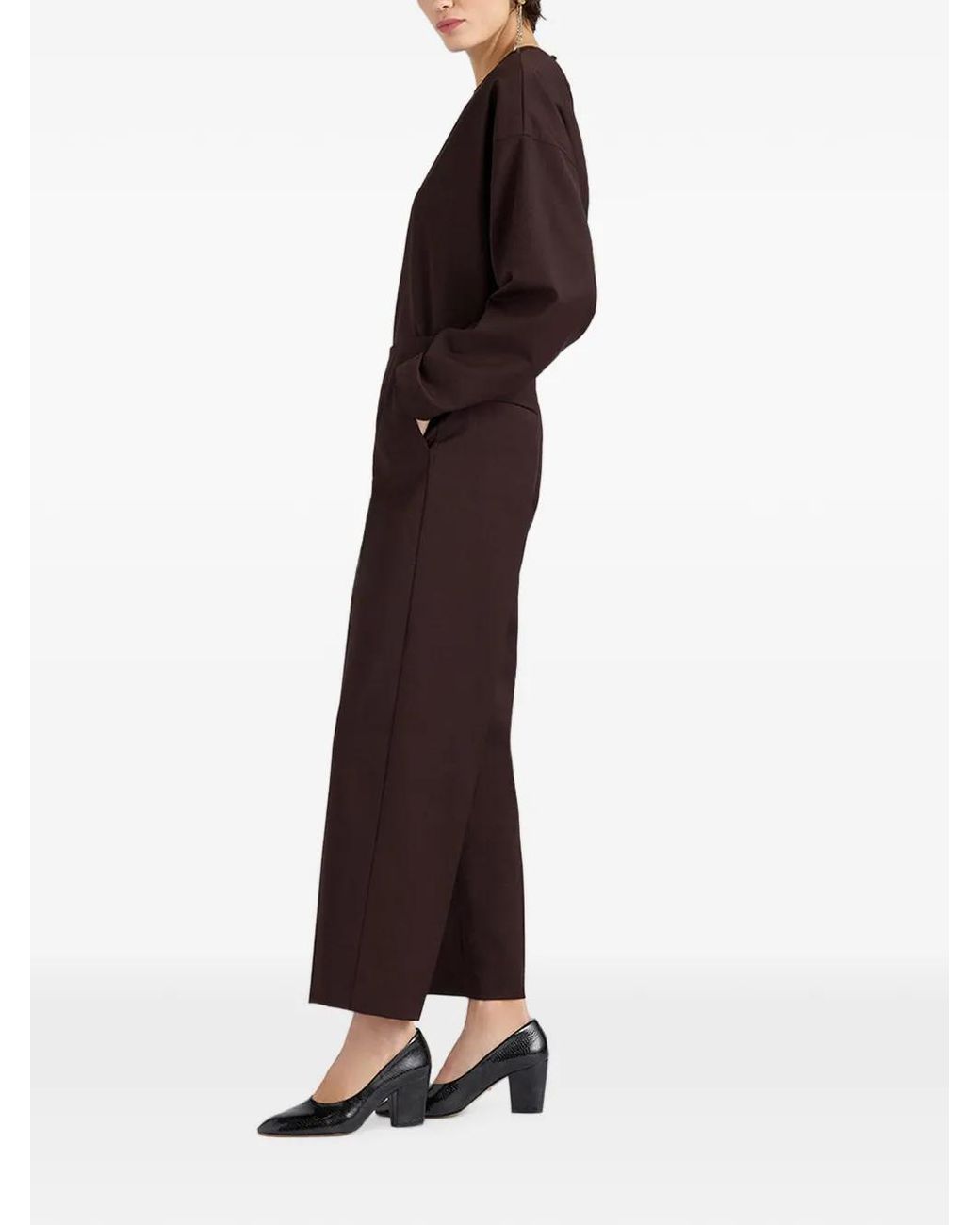 Momoní Brown Lou Pressed-Crease Trousers