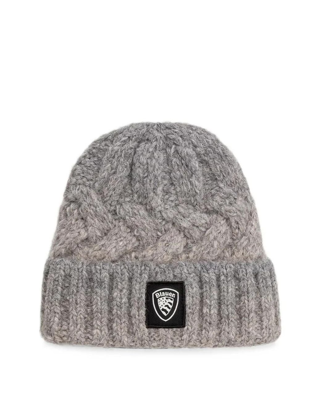 Blauer Gray Euclid Beanie Mit Zopfmuster