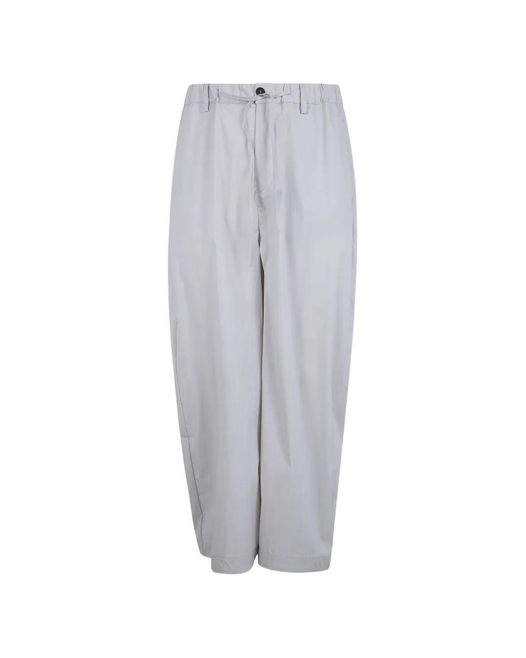 Woc Gray Drawstring-Fastening Trousers for men