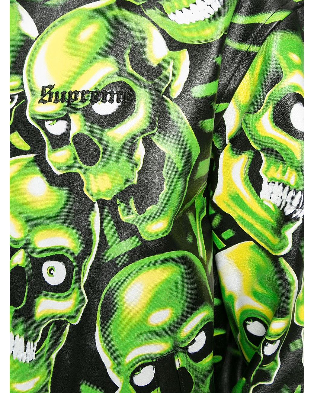 supreme green skull jacket